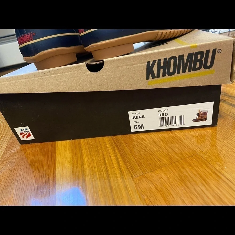 Khombu Snow Fur Sherpa Winter Ankle Boots Tan fair isle size Women 6 | 5.5